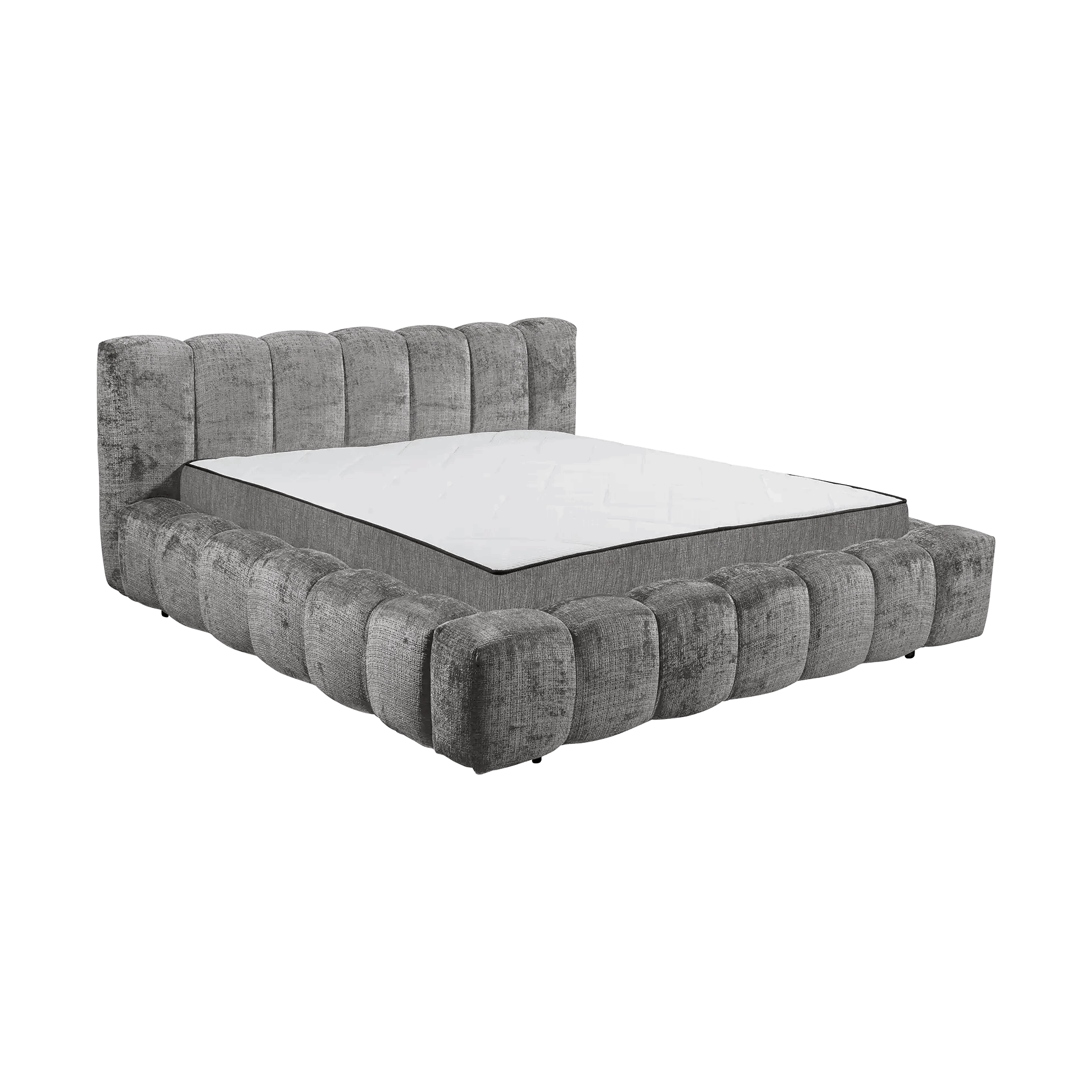 Boxspring Bexter - Gray  | Includes Slatted Base & Matress