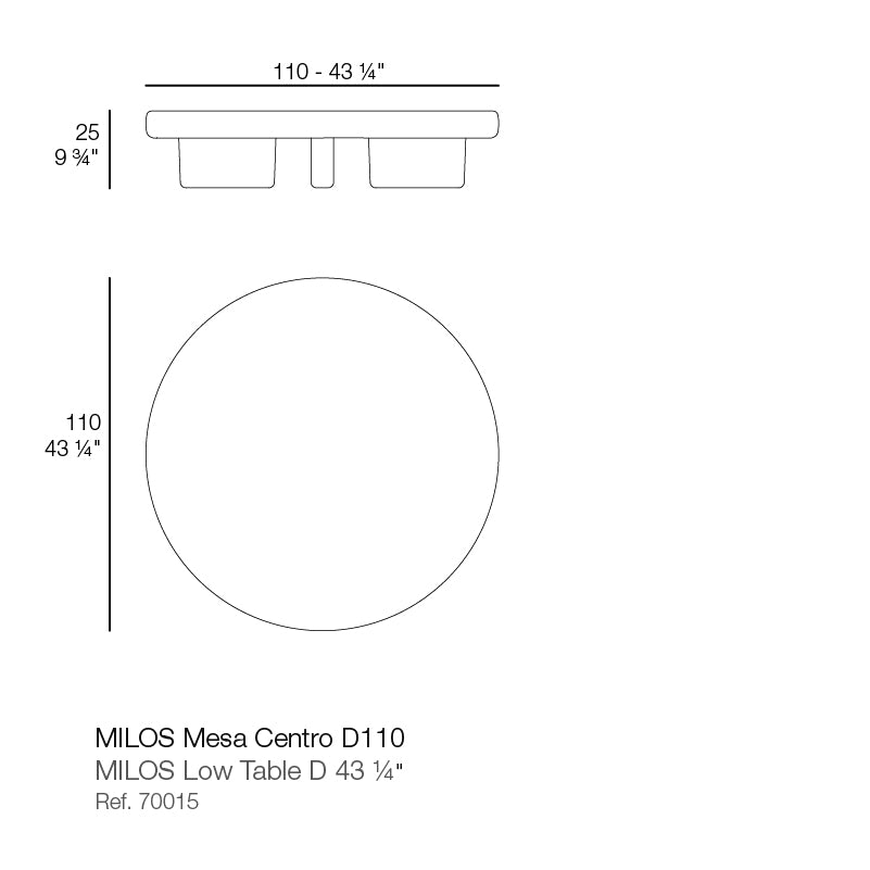 Milos Coffee Table Round 110 x 110 x 24