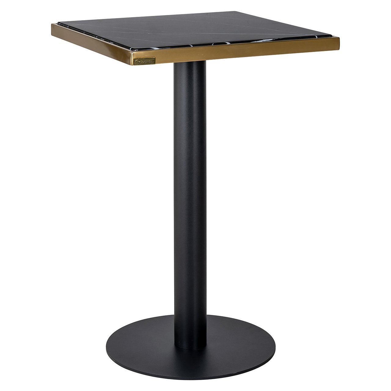 Bistro table Zenza (Black/gold)