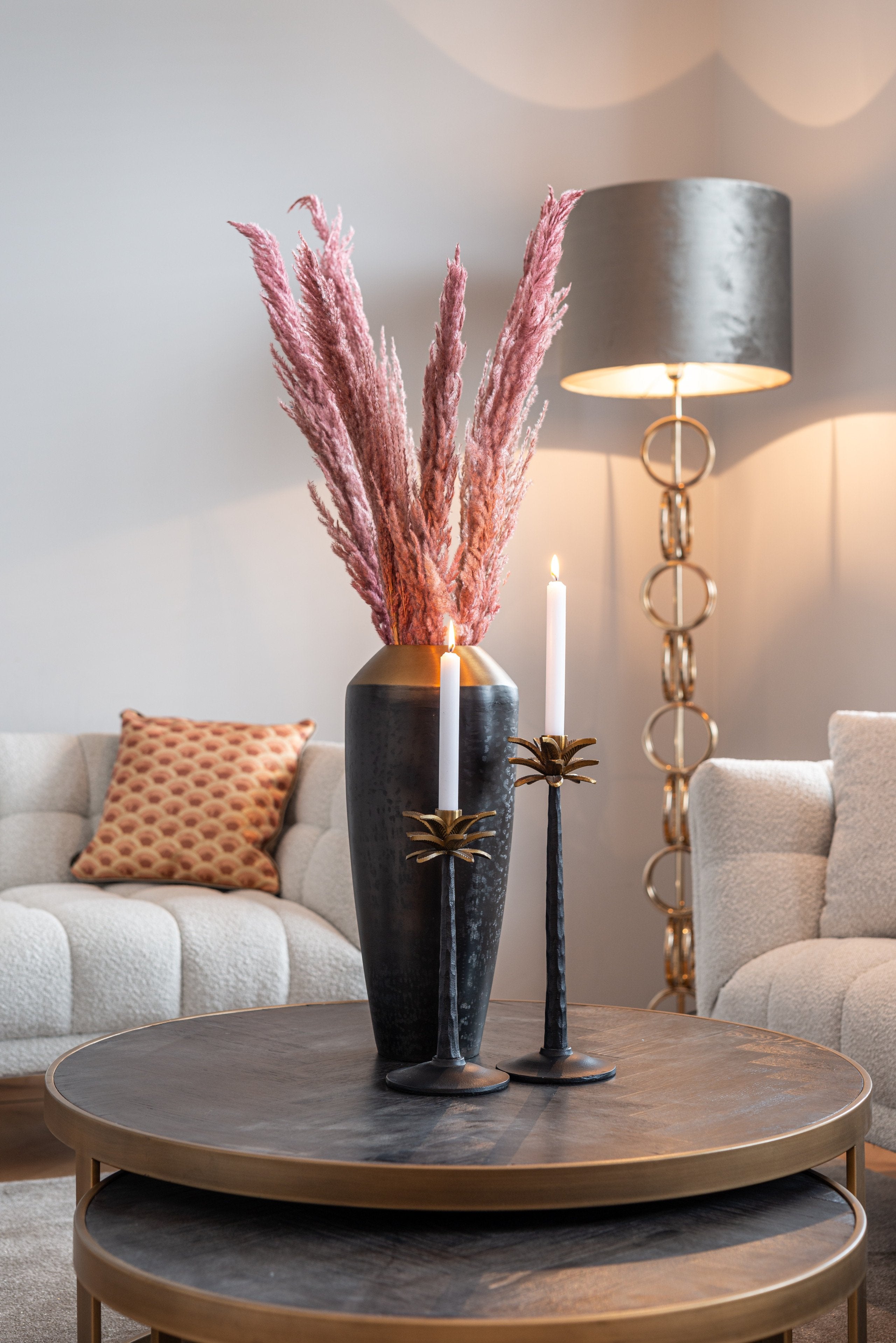 Coffee table Blackbone Brass black rustic (Set of 2)