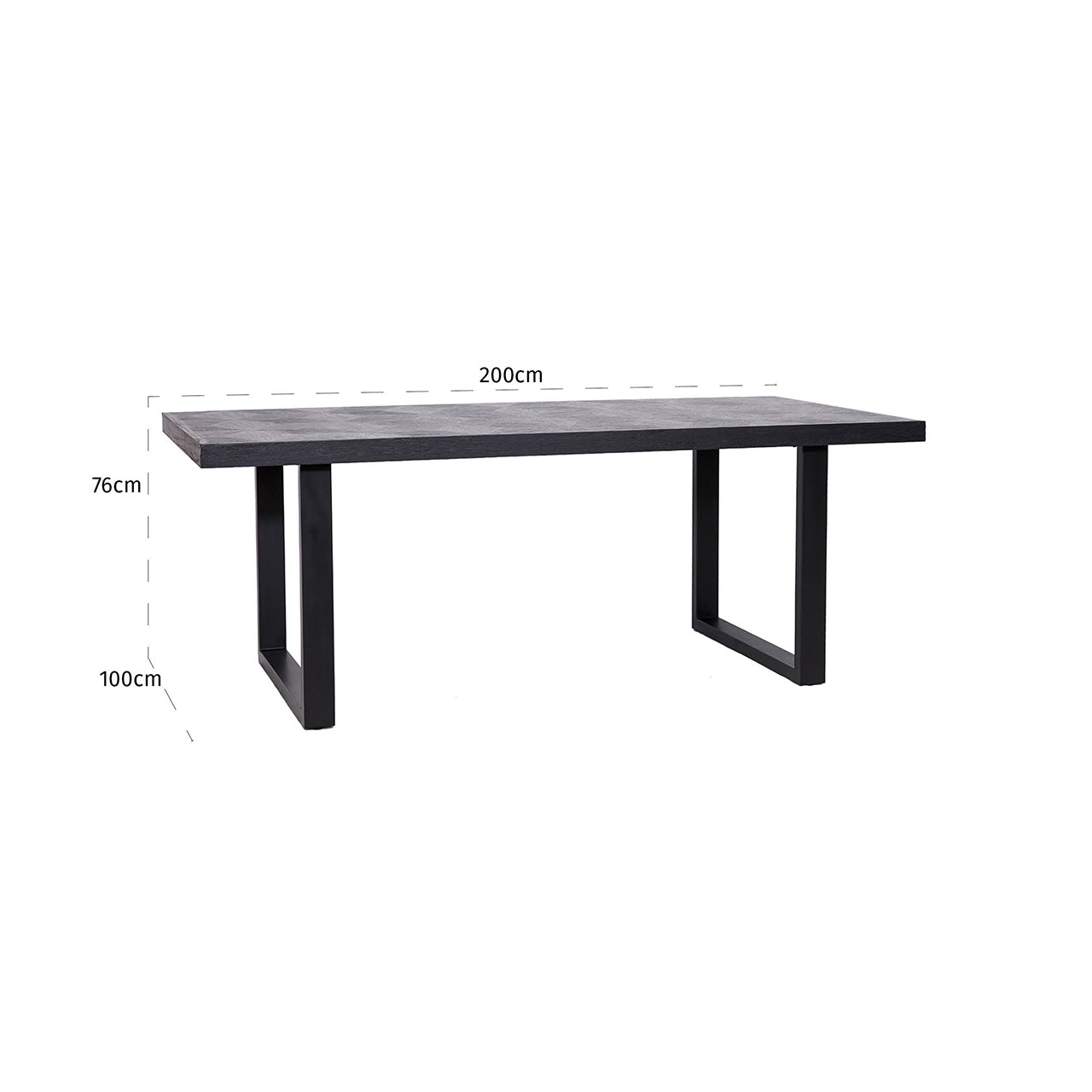 Dining table Blax 200 (Black)