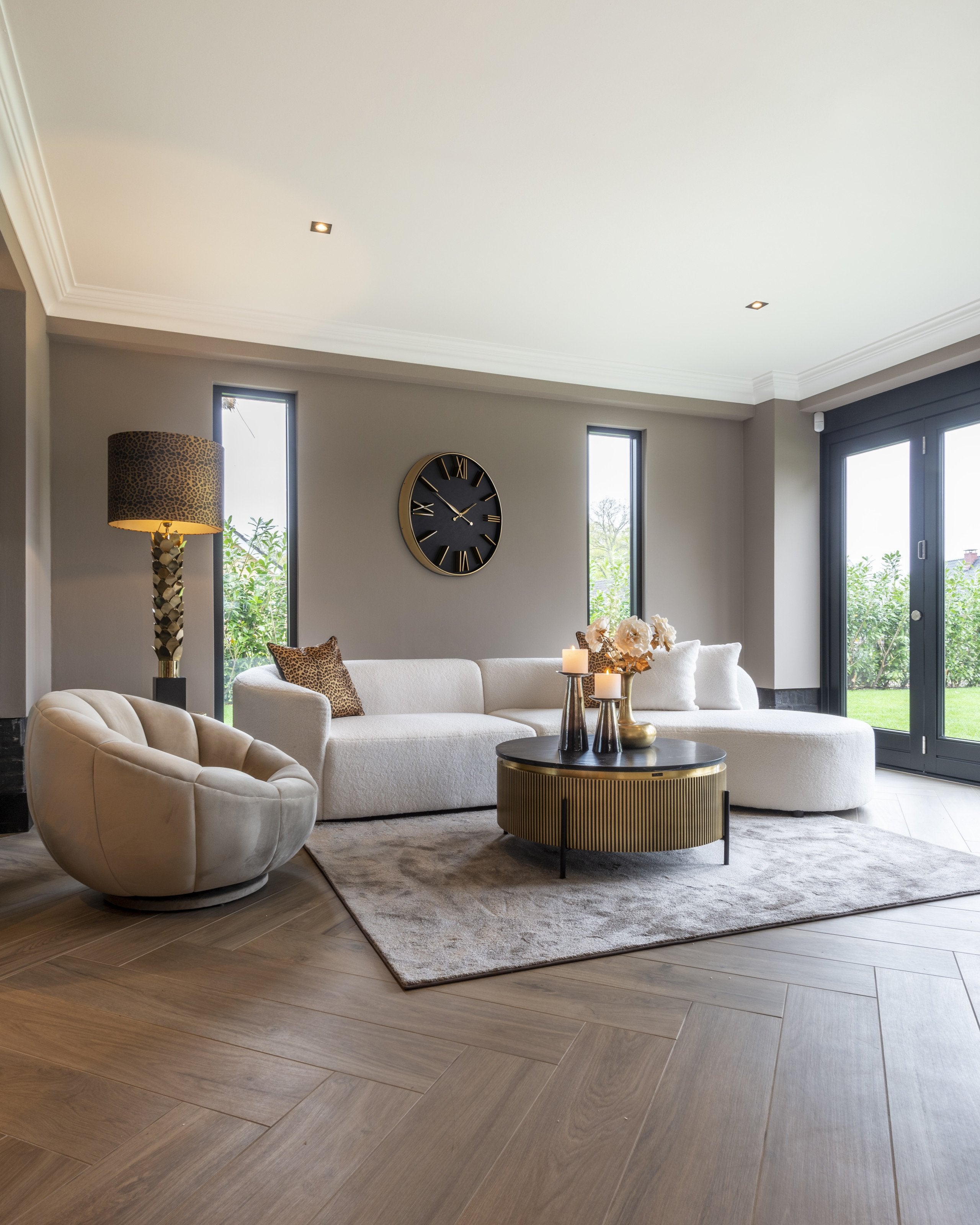 Coffee table Ironville gold 90Ø