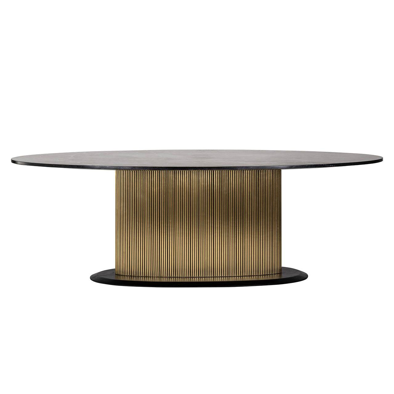 Dining table Ironville oval 235 (Black/gold)