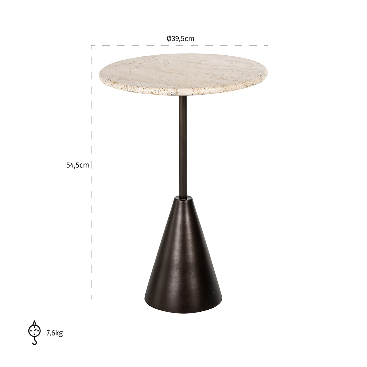 End table Avalon round (Bronze)