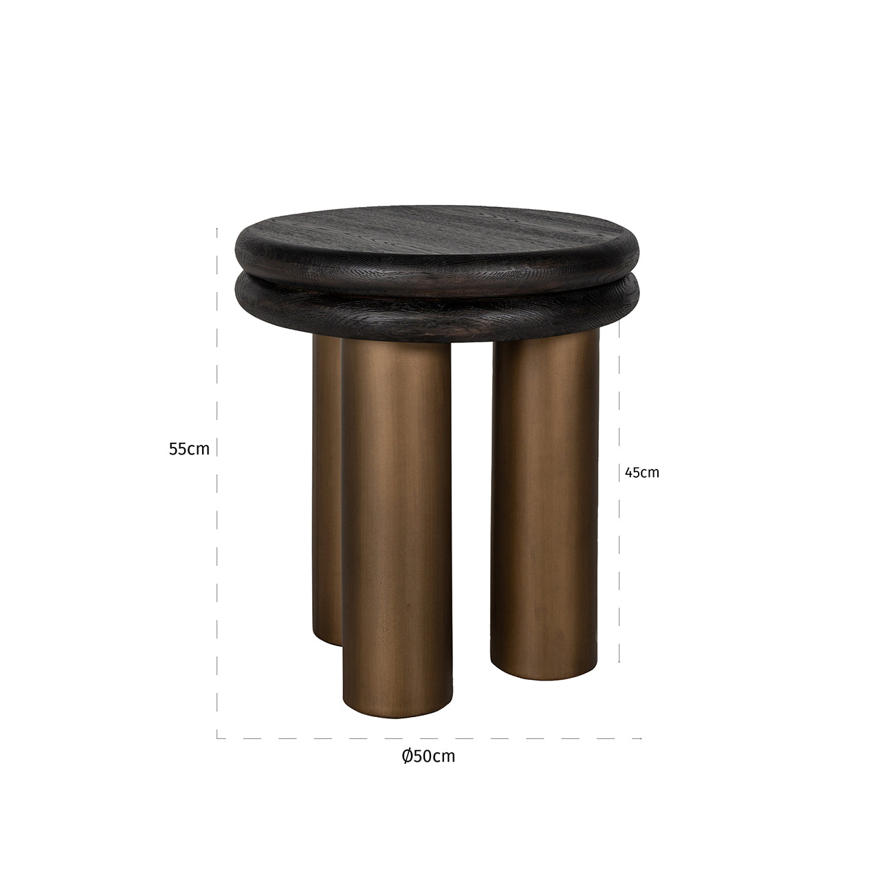 End table Macaron (Black rustic)