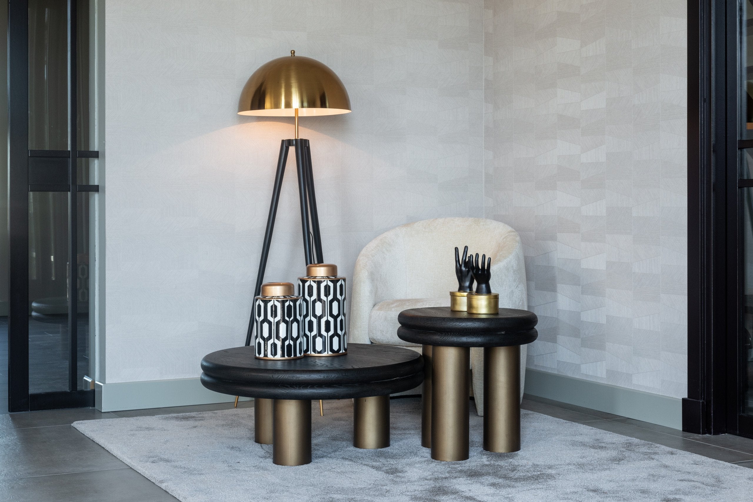 Coffee table Macaron black rustic