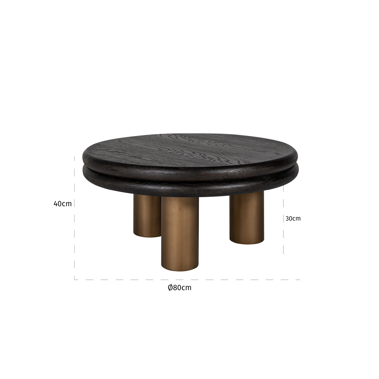 Coffee table Macaron black rustic