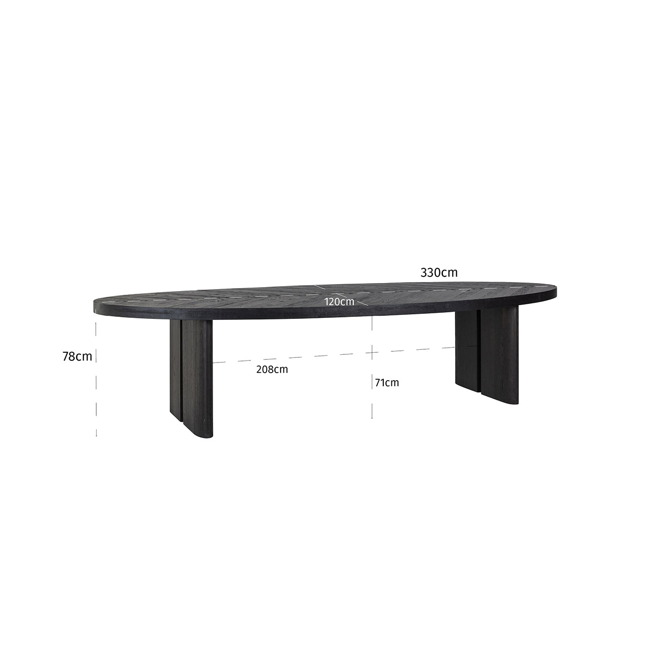 Dining table Lilly 330 (Dark coffee)