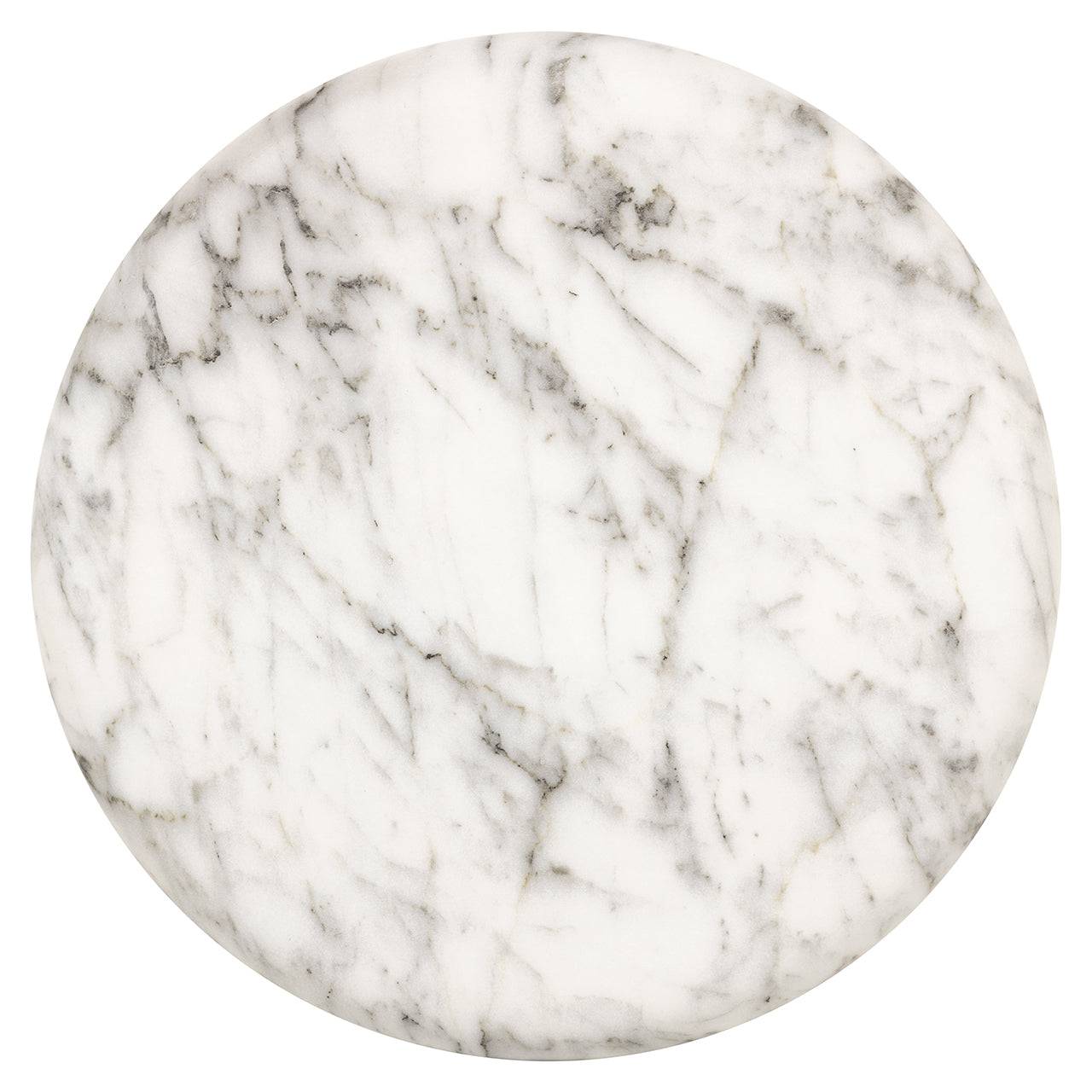 End table Lohan faux white marble (White)