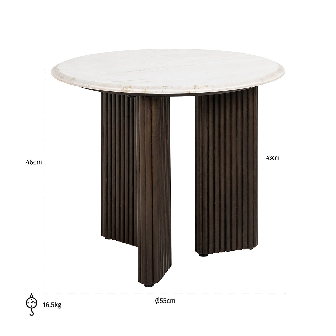 End table Mayfield 55Ø (White)