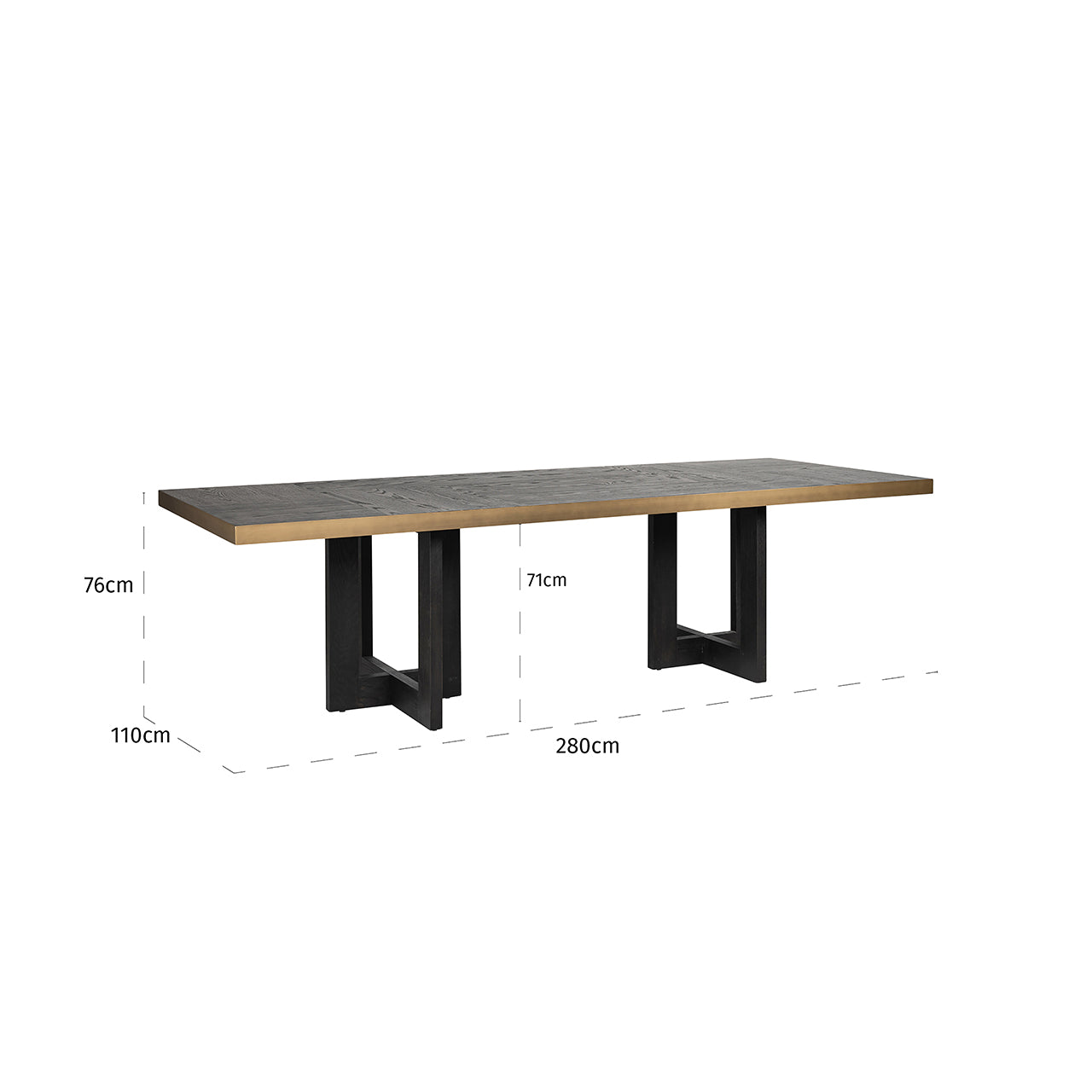 Dining table Cambon 280 (Dark coffee)