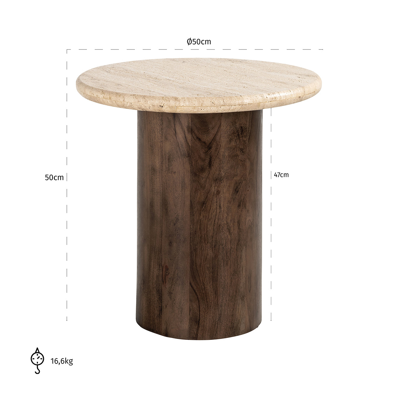 End table Douglas 50Ø (Brown)