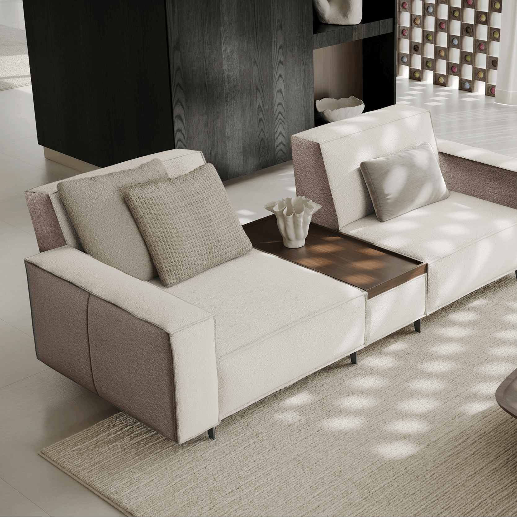 Sofa Cavalier - Light Beige 291x291x100cm