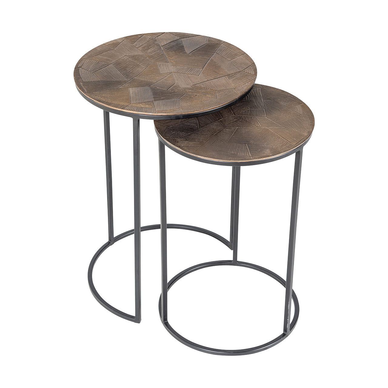 End table Tulum set of 2 (Brushed Gold)