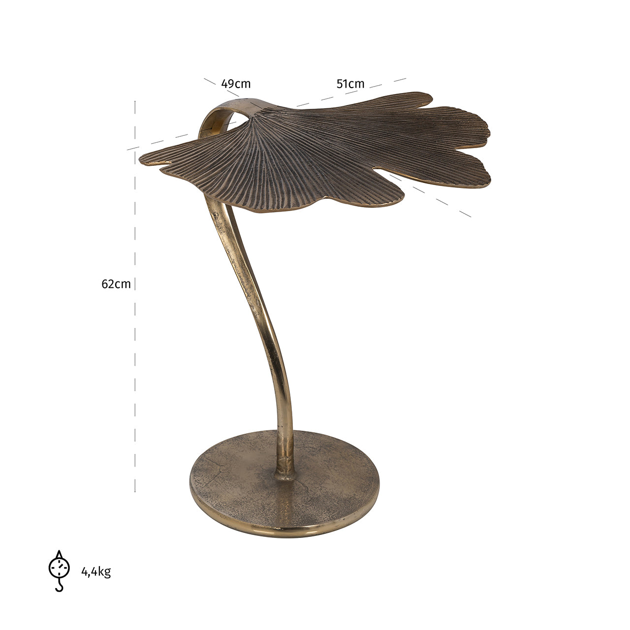 End table June (Brushed Gold)