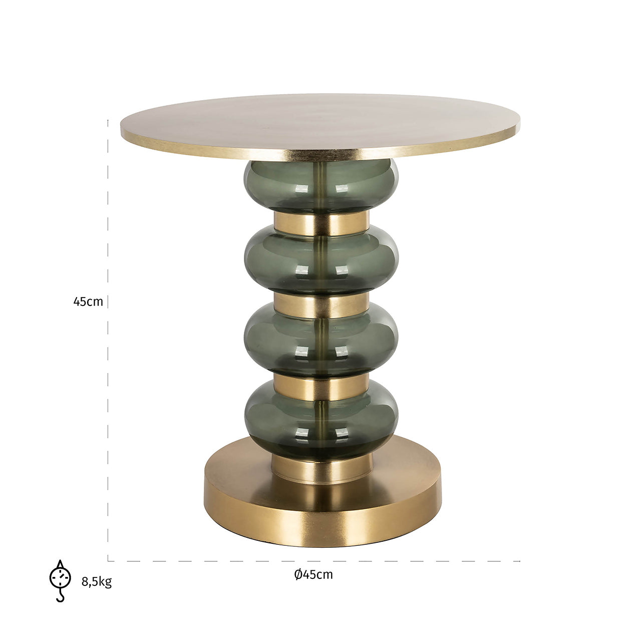 End table Dalina green (Green)