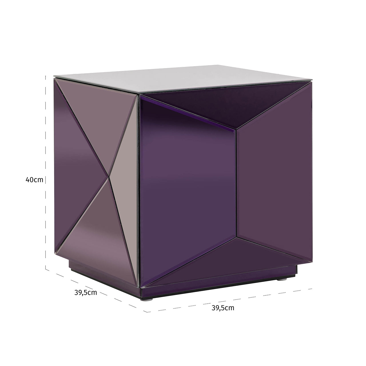 End table Shifra mirror purple ()