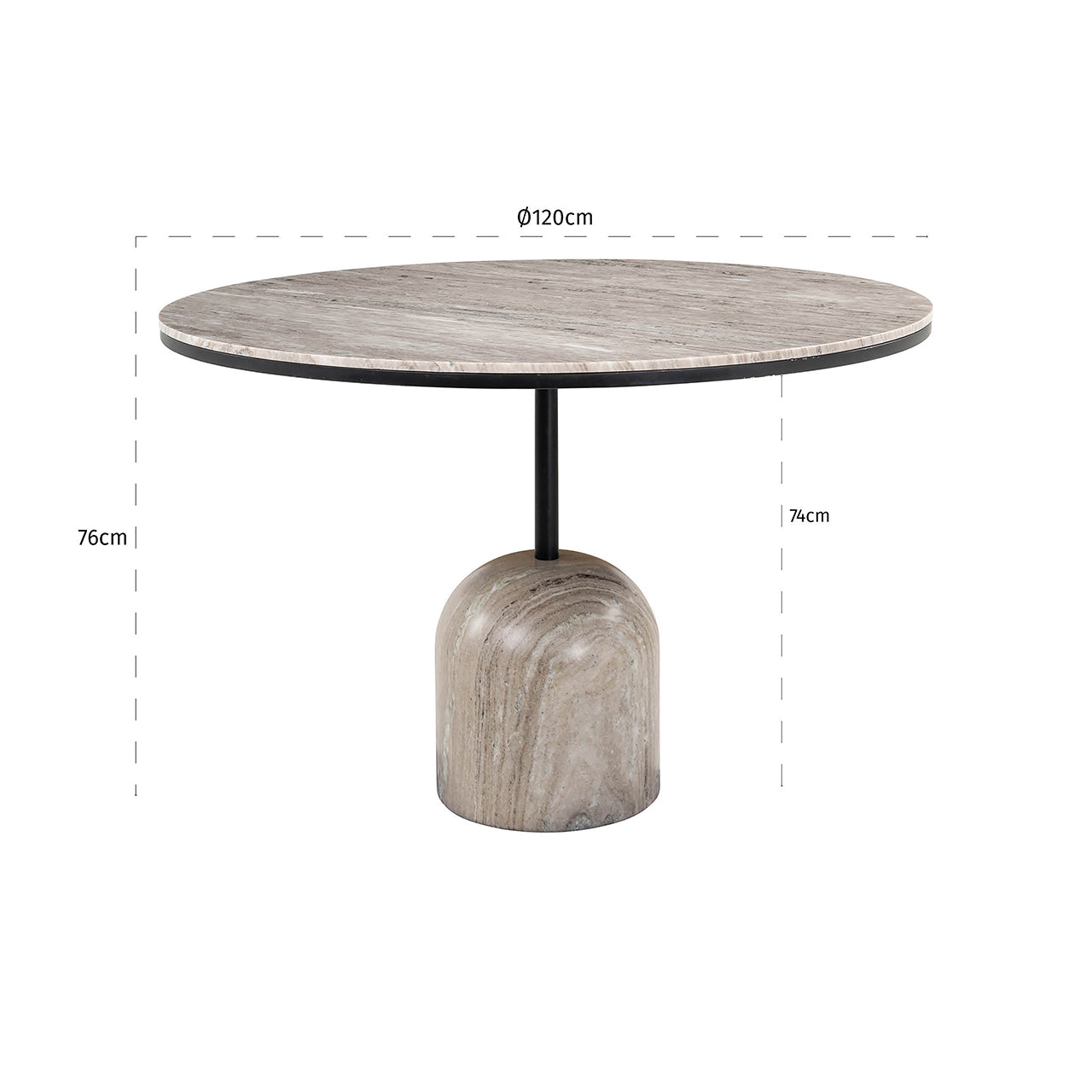 Dining table Duncan 120Ø (Sand)