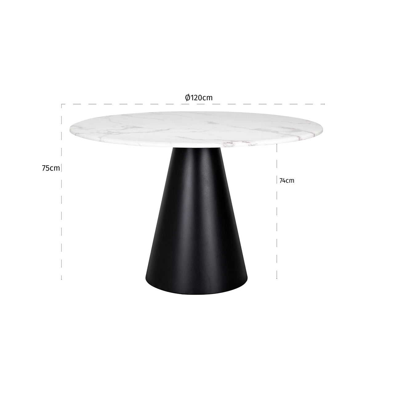 Dining table Degas 120Ø  (White)