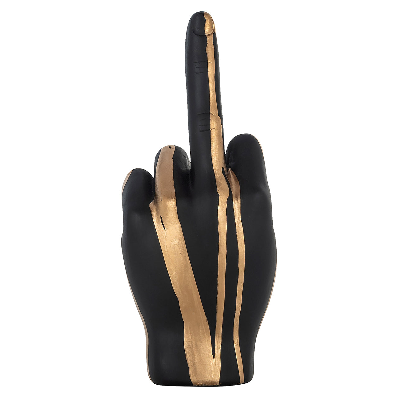 Decorative object hand digitus (Black/gold)