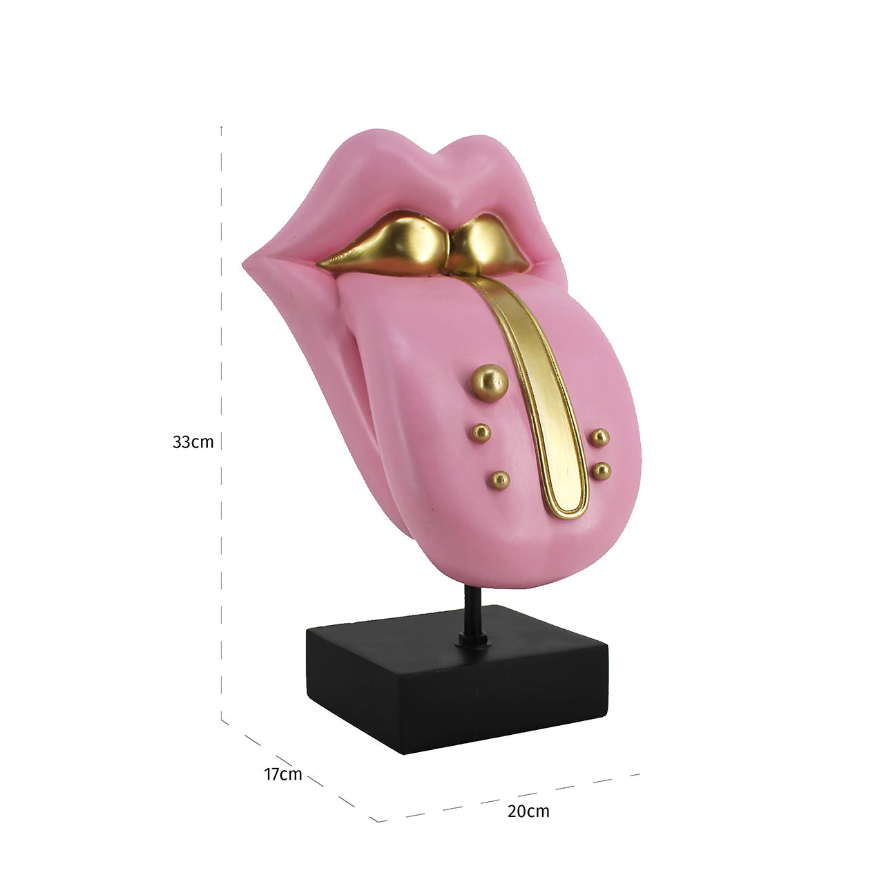 Decorative object Tongue pink (Pink)