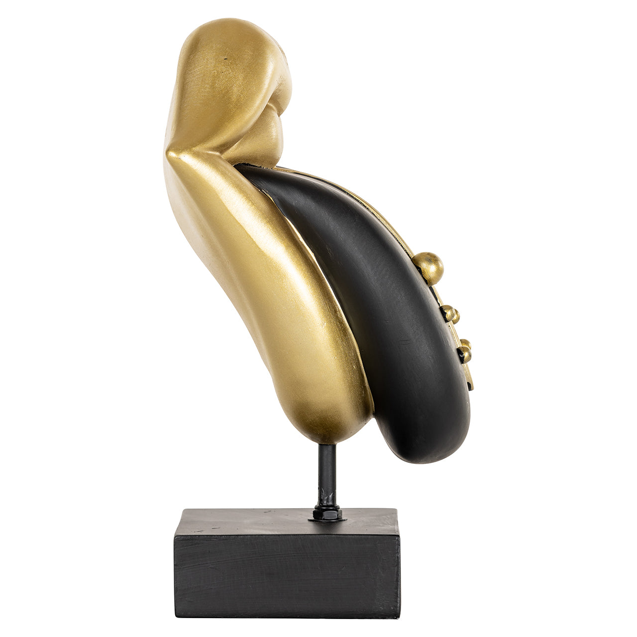 Decorative object Tongue (Black/gold)