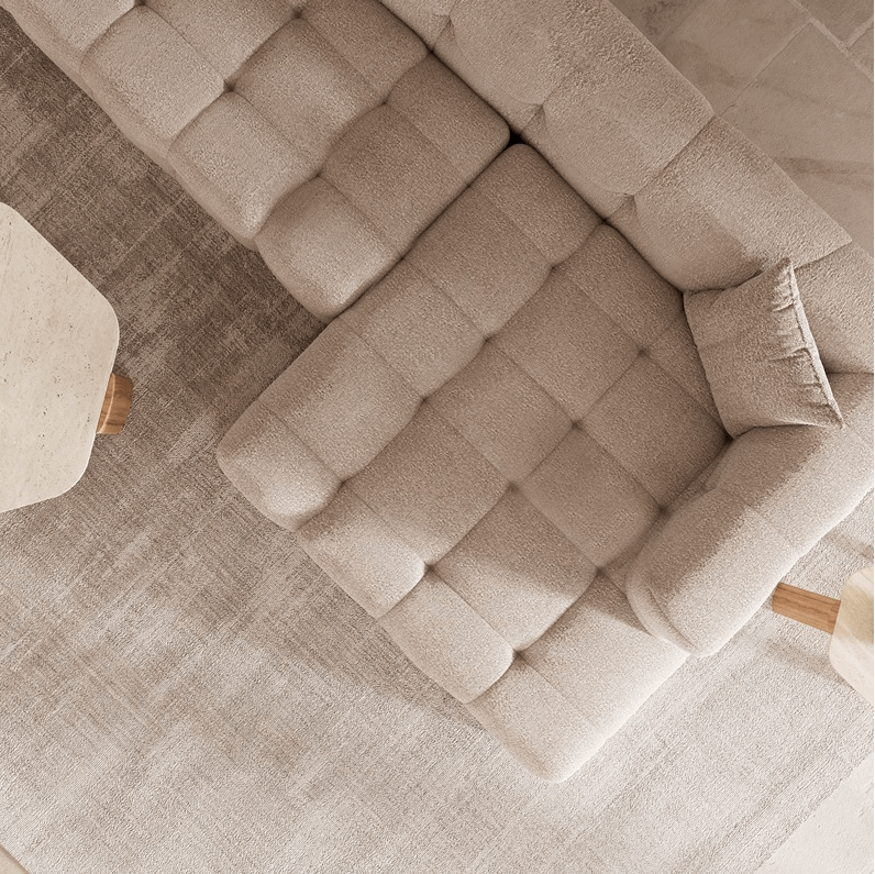 Sofa Aegis – Natural Beige - Lounge Left