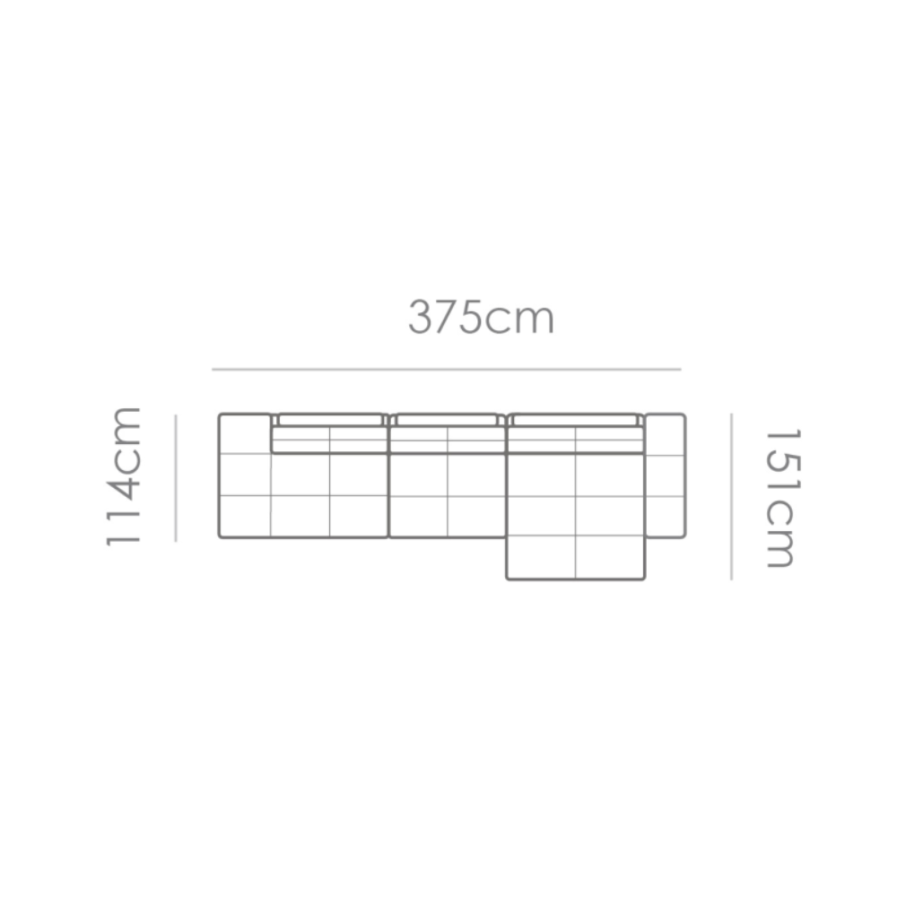 Sofa Magic - White/Brown - Lounge Right