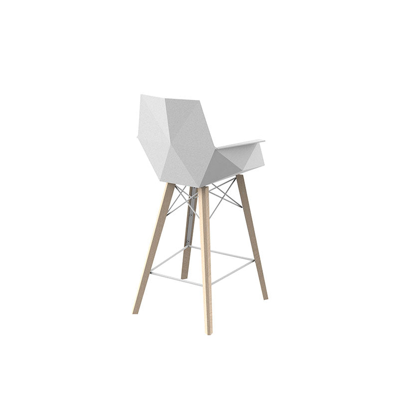 Faz - Wood Counter Stool With Arms