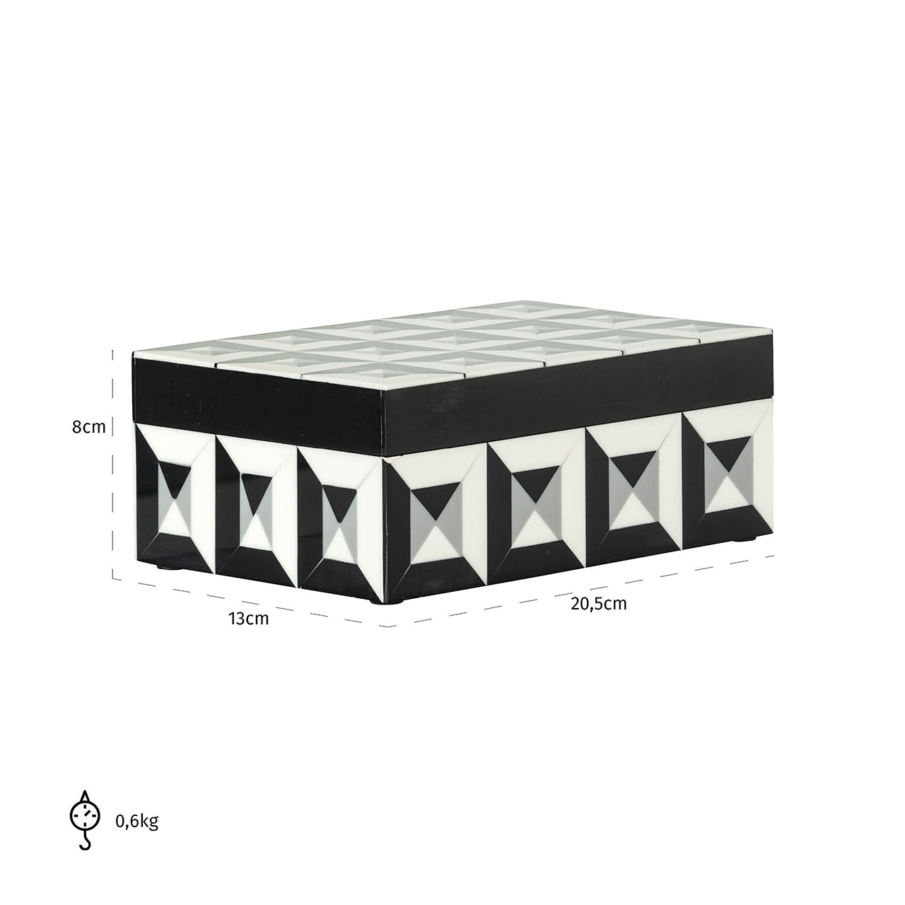 Storage Box Licia (Black/white)