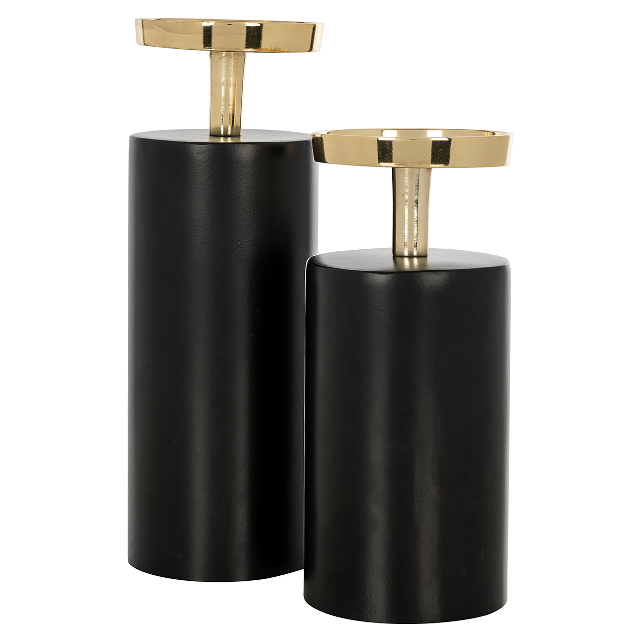Candle holder Caya big (Black/gold)
