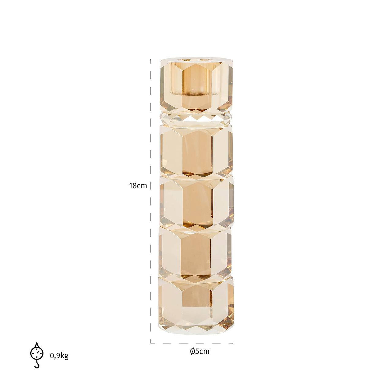 Candle holder Zofia (Amber)