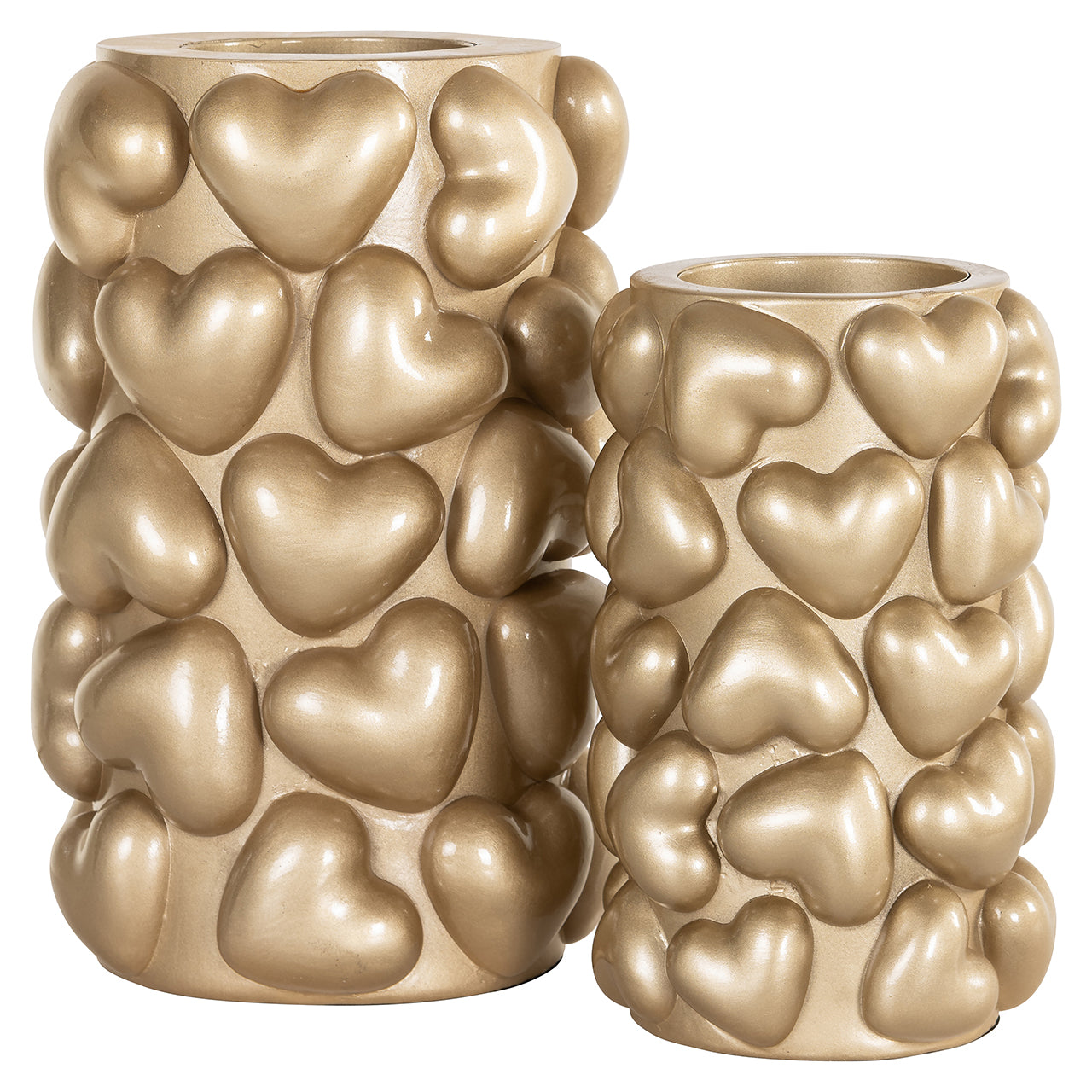 Candle holder Anne hearts big (Gold)