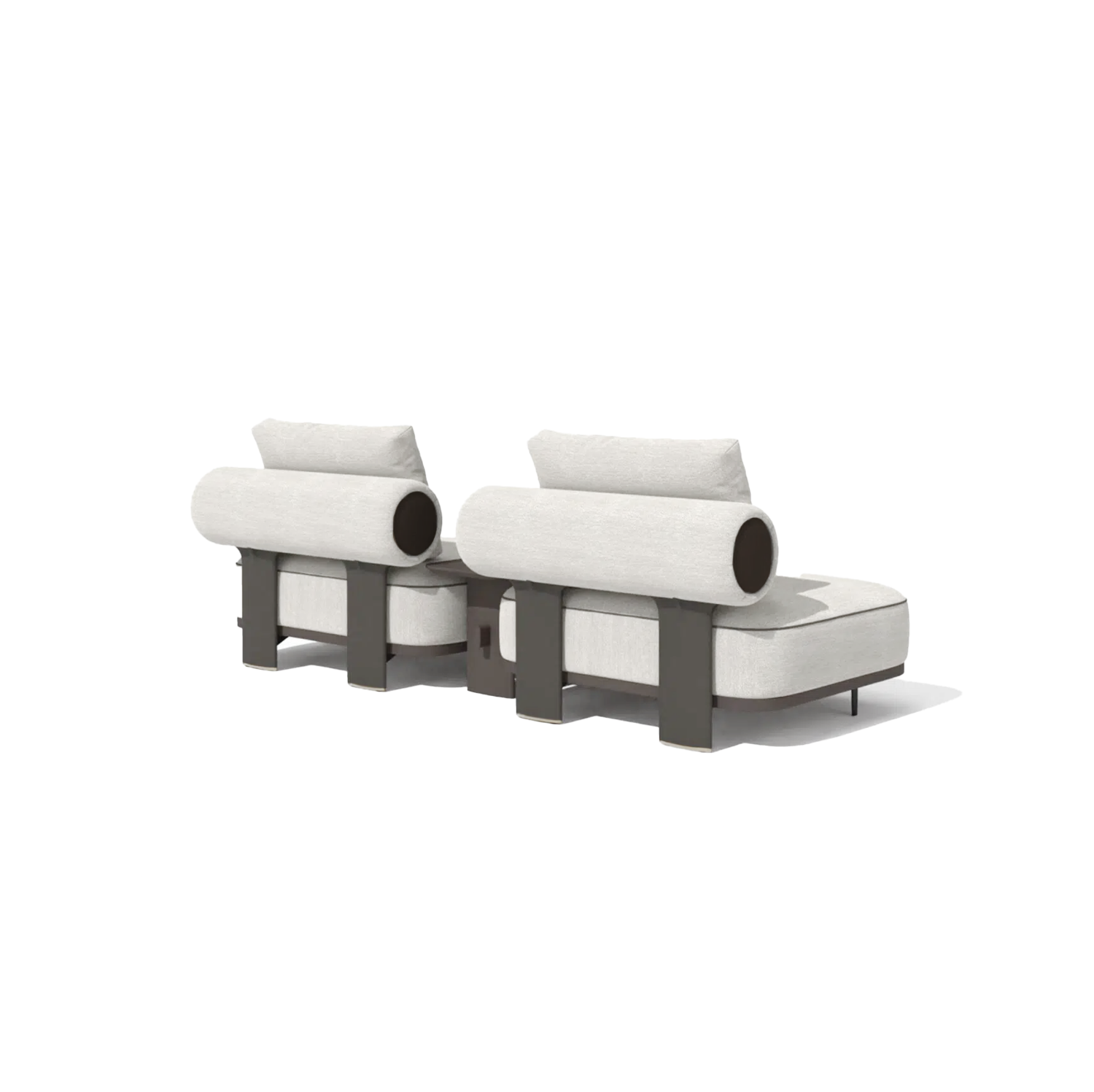 Sofa Kyoto - Light Gray/Beige 247x111cm