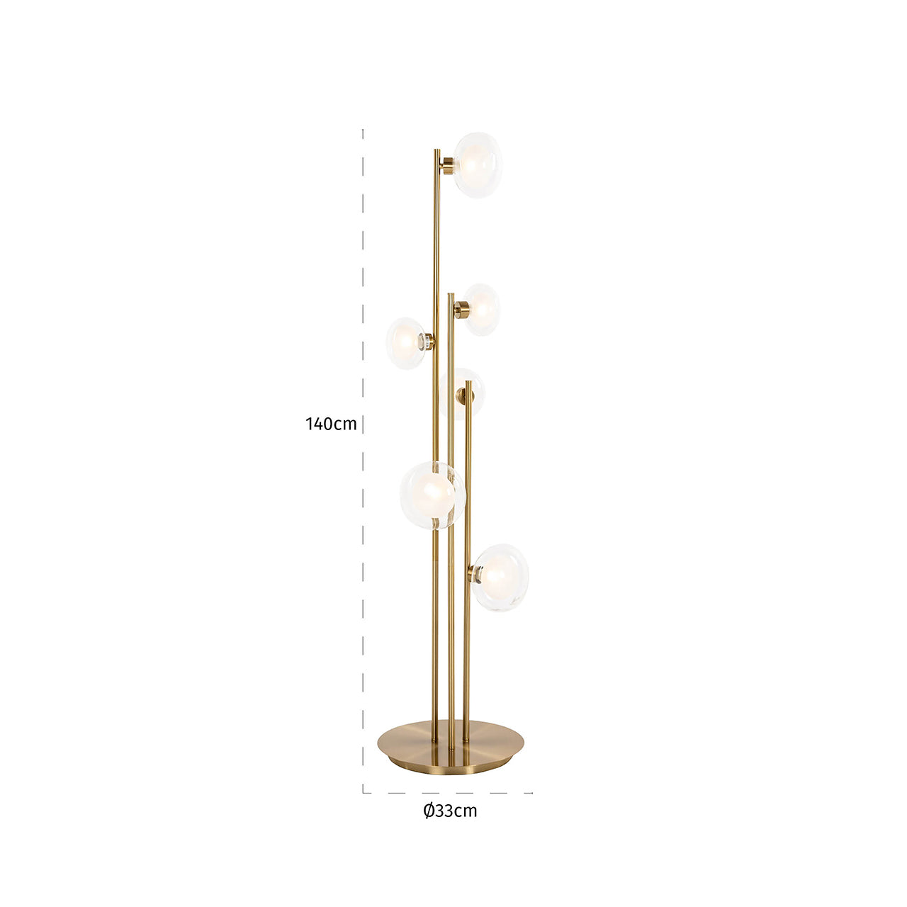Floor lamp Luva brass (Brushed Gold)