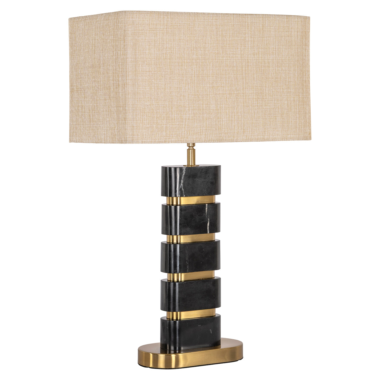 Table lamp Levina incl. lampshade (Black/gold)