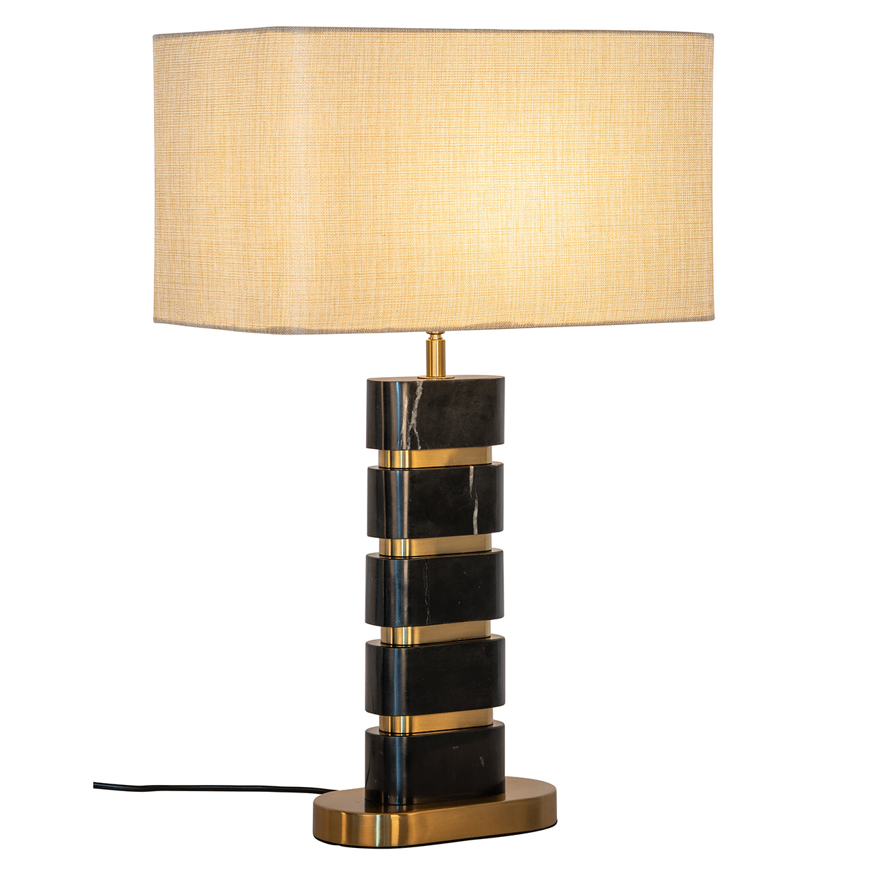 Table lamp Levina incl. lampshade (Black/gold)