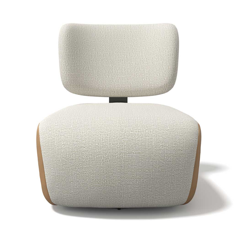 Lounge Chair Miro – Swivel Base – Oasis + Cognac