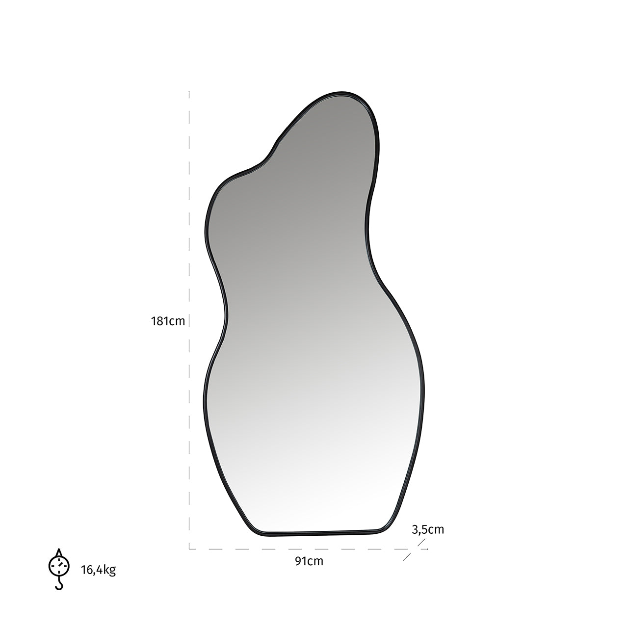 Mirror Aldon (Black)