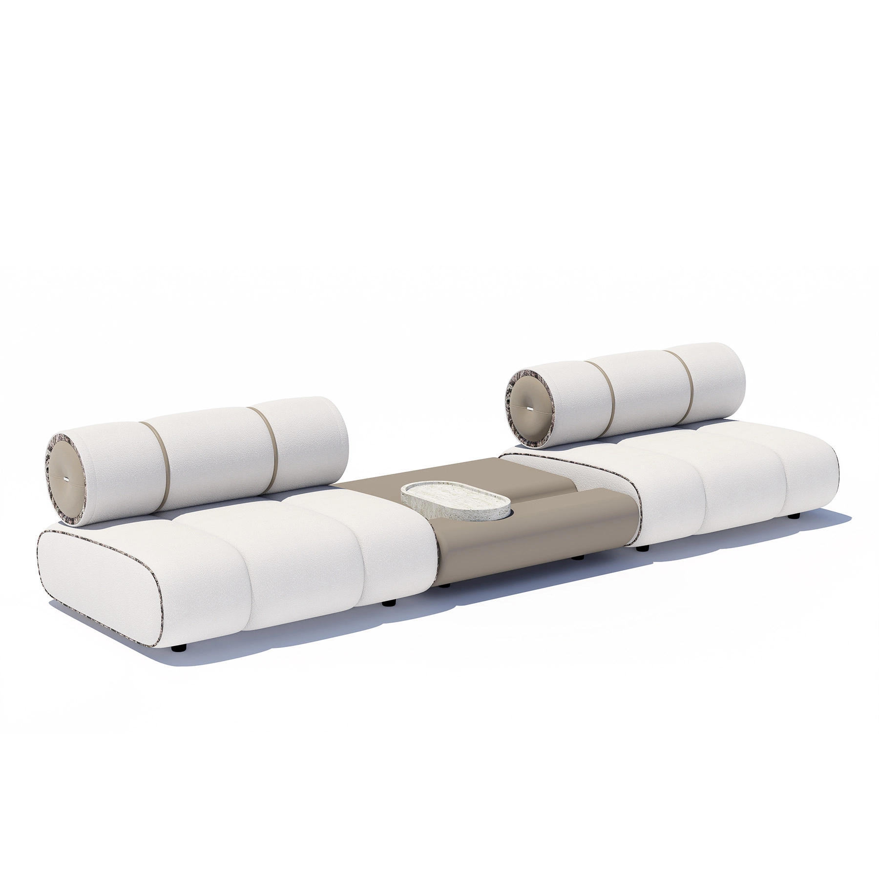 Sofa Orian White 355x116cm