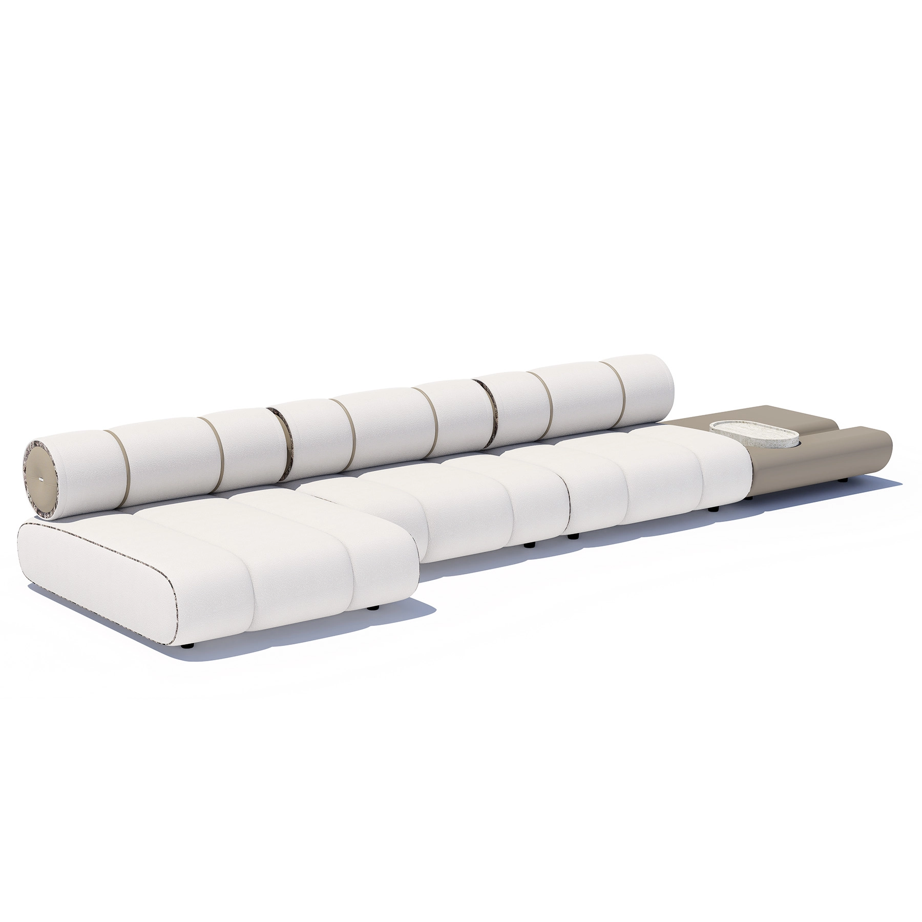 Sofa Orian White 154x480x105cm