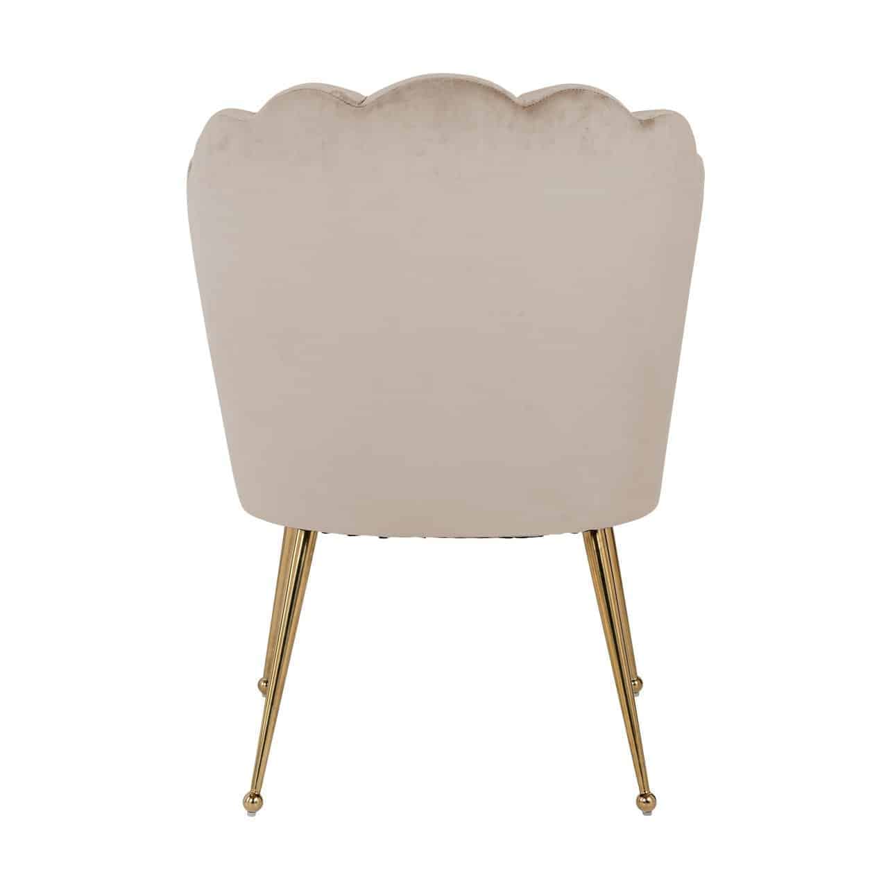 Chair Pippa - khaki velvet/ gold (Quartz Khaki 903)