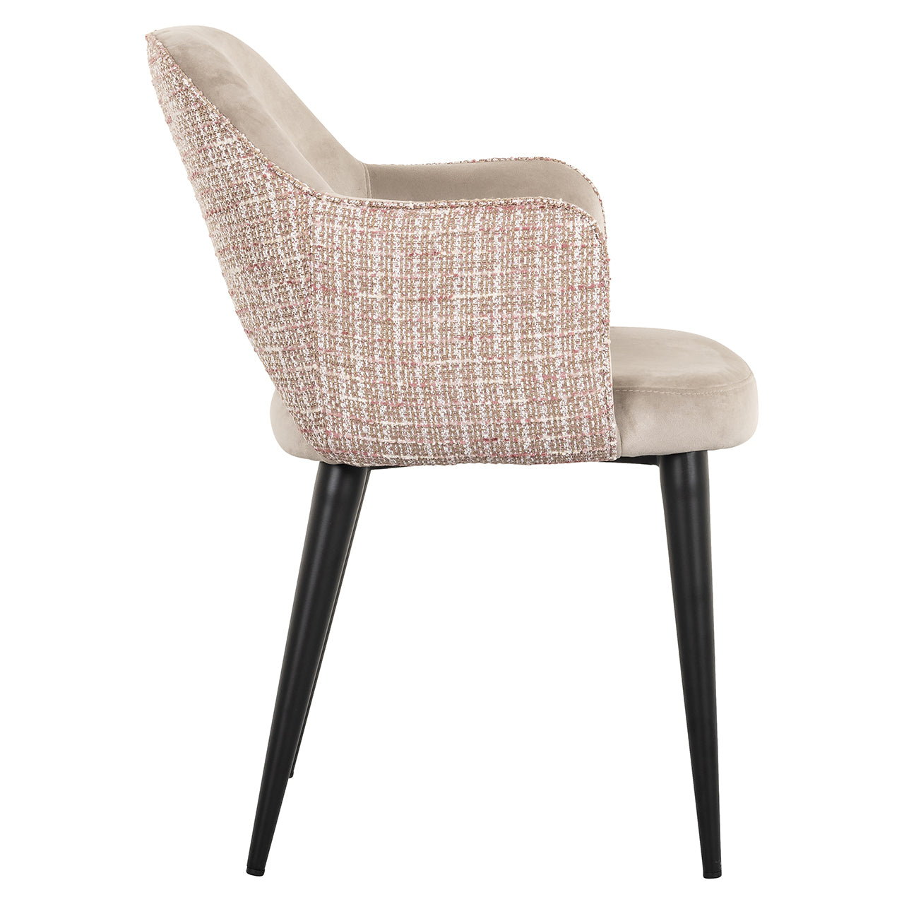 Chair Giovanna - khaki velvet / trendy rose (Be trendy 1673 rose)
