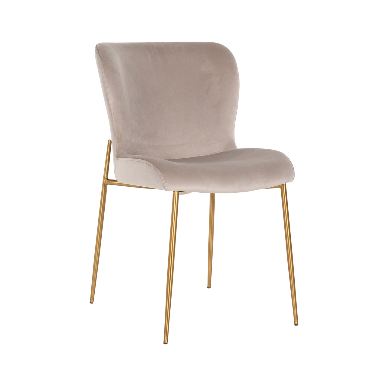 Chair Odessa - khaki velvet / burshed gold fire retardant (FR-Quartz 903 Khaki)