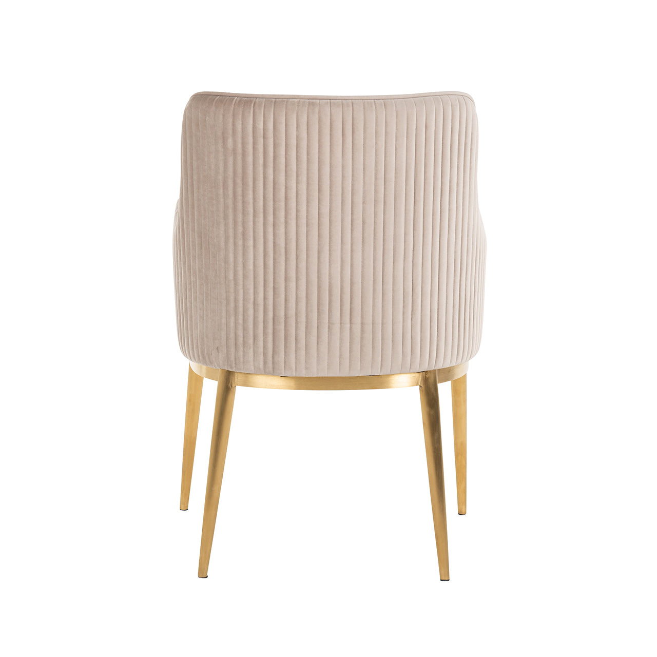 Chair Breeze - khaki velvet / brushed gold fire retardant (FR-Quartz 903 Khaki)