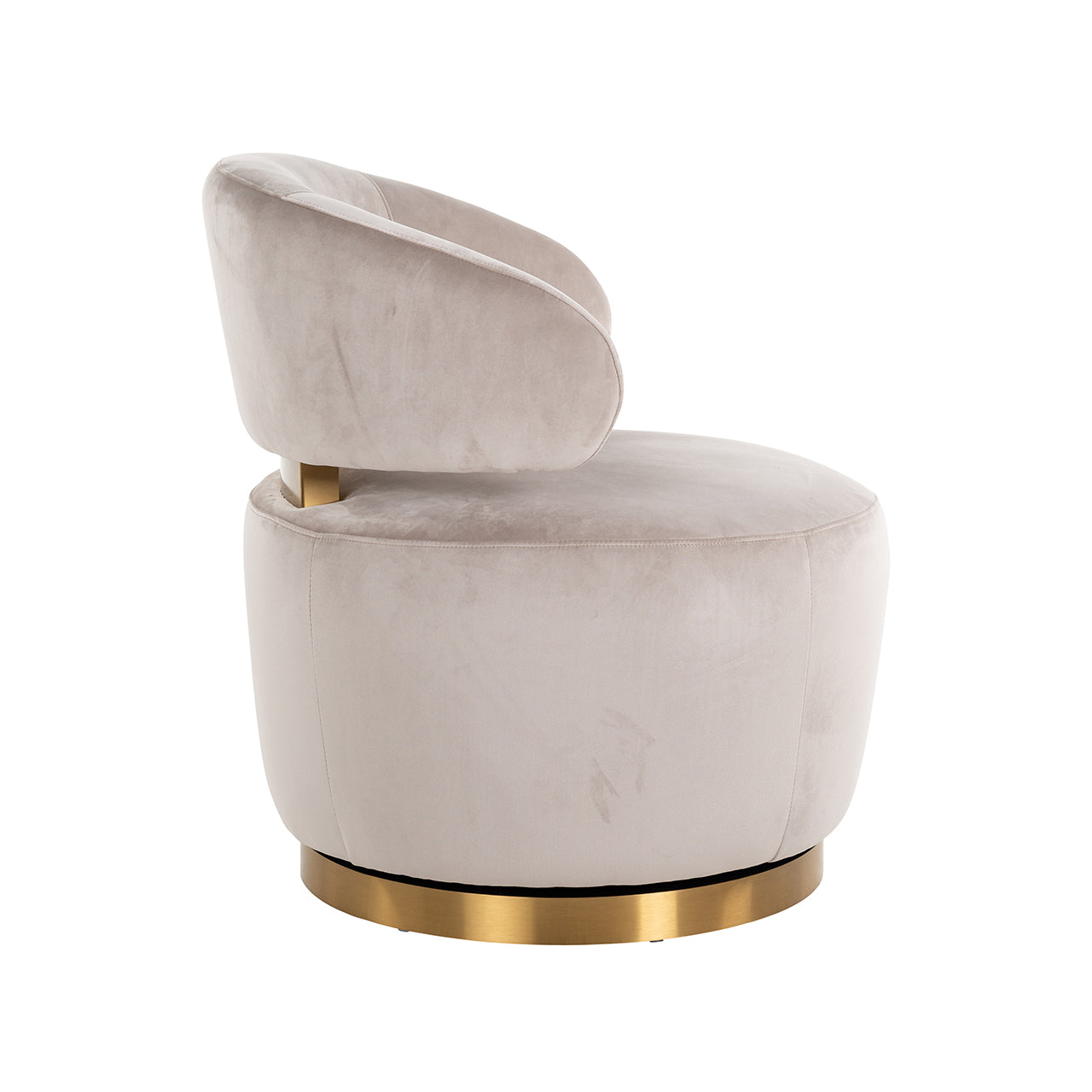 Swivel chair Maxime - khaki velvet (Quartz Khaki 903)
