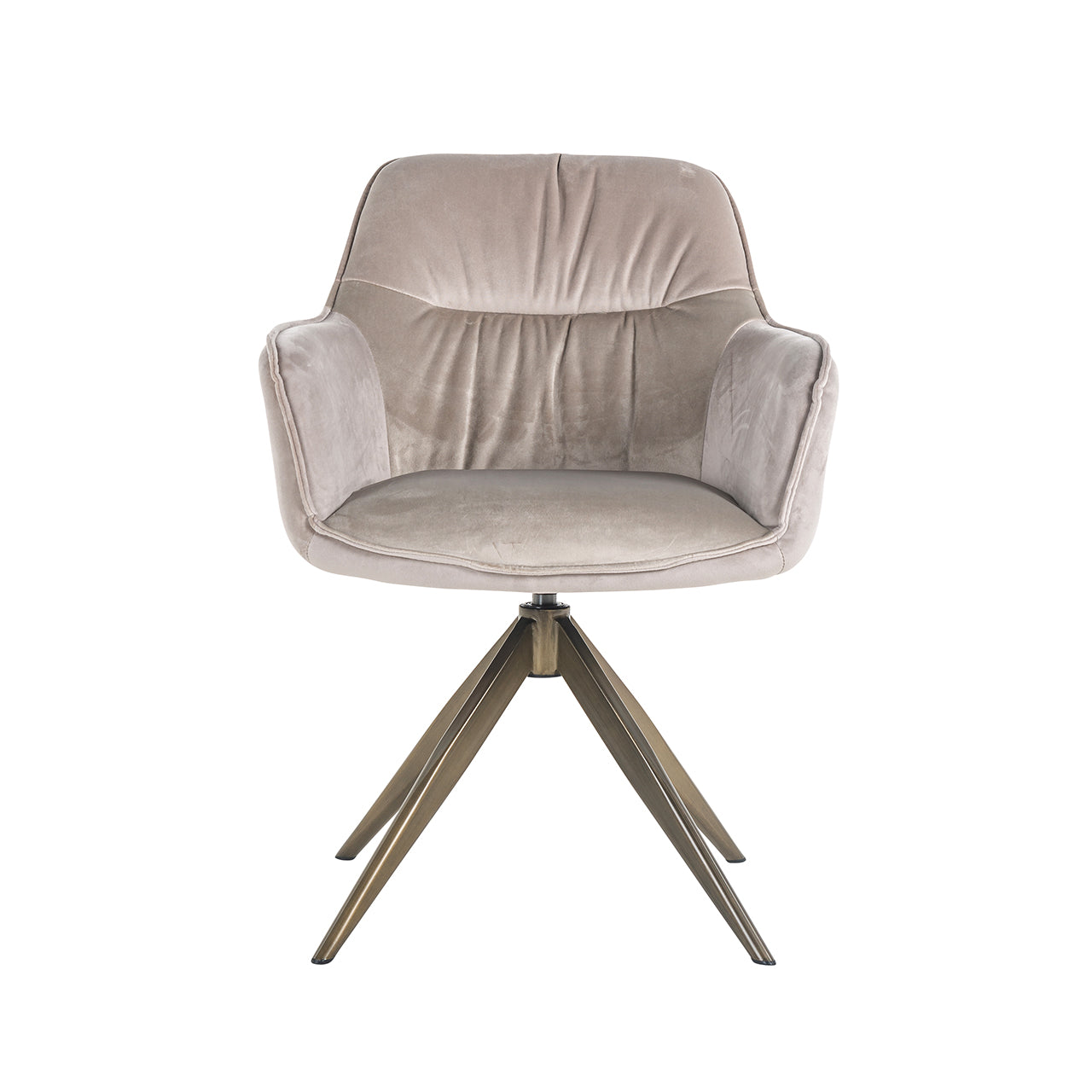 Swivel chair Aline - khaki velvet fire retardant (FR-Quartz 903 Khaki)
