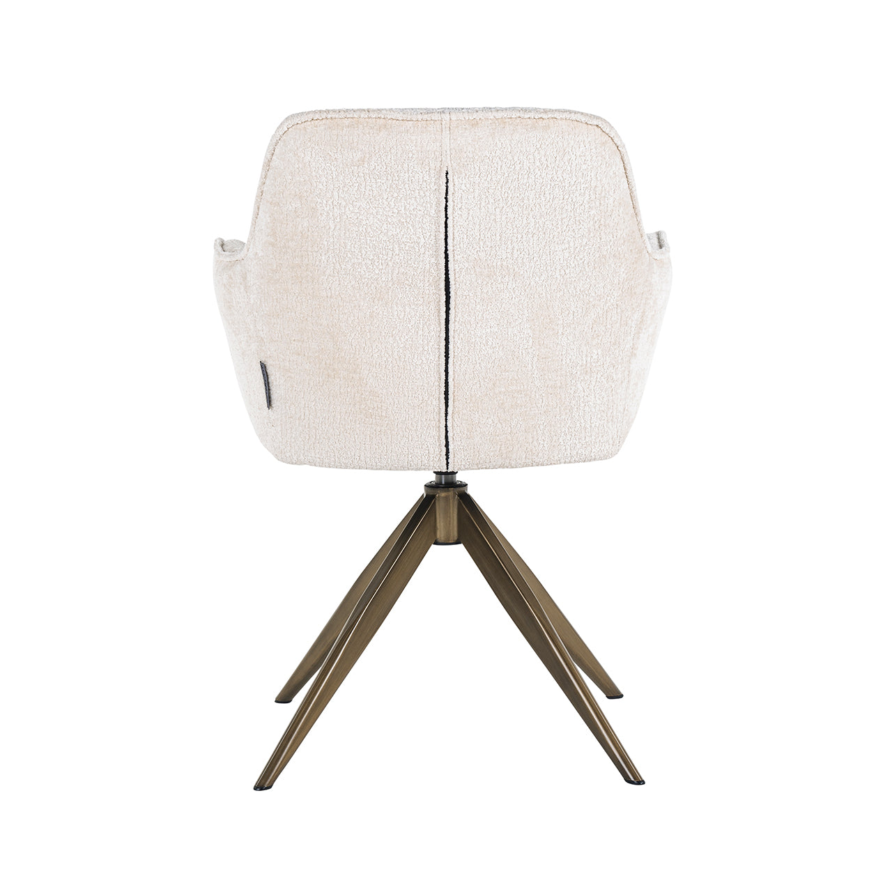 Swivel chair Aline - white chenille velvet fire retardant (FR-Bergen 900 white chenille)