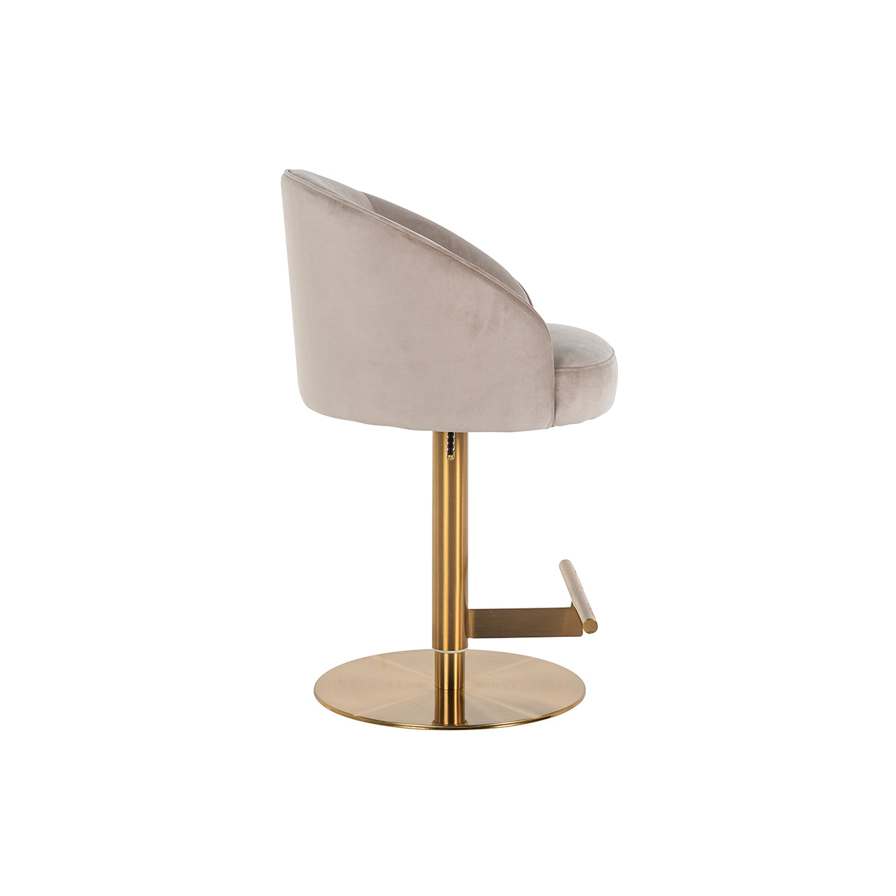 Bar/counter stool Zabi swivel khaki velvet (Quartz Khaki 903)