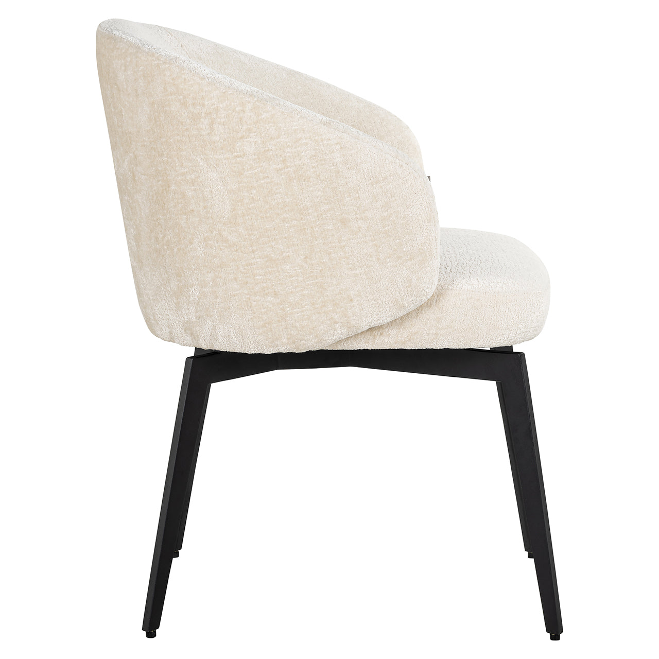 Chair Amphara - white chenille fire retardant (FR-Bergen 900 white chenille)